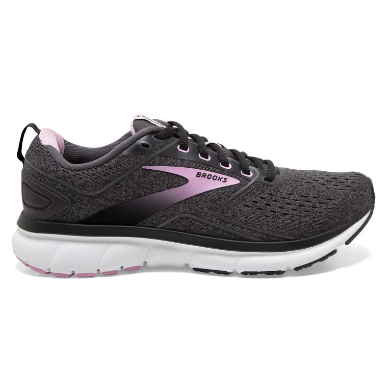 Brooks Transmit 3 Women's Road Running Shoes - Black/Grey/Lilac Sachet/Blackened Pearl (69208-XAIO)